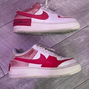Nike Women's Red and White Sneakers